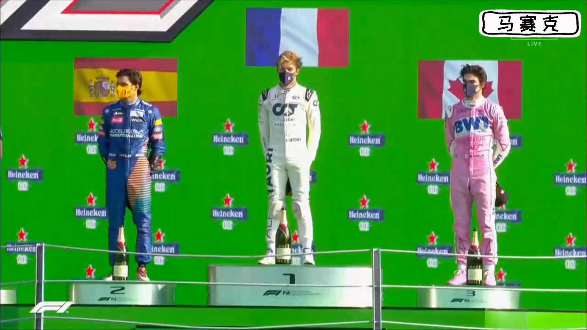 F12020第8站意大利大奖赛，汉密尔顿仅仅第8，加斯利夺冠，领奖台大