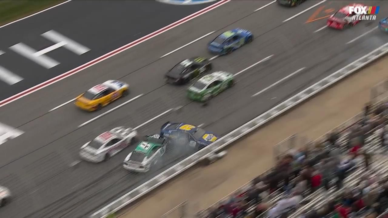 NASCAR Cup Series 2025 第二站 亚特兰大 Multiple Crash #1