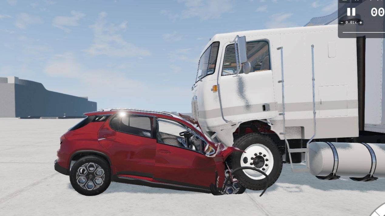 这就不得不请到我们的车祸模拟器了