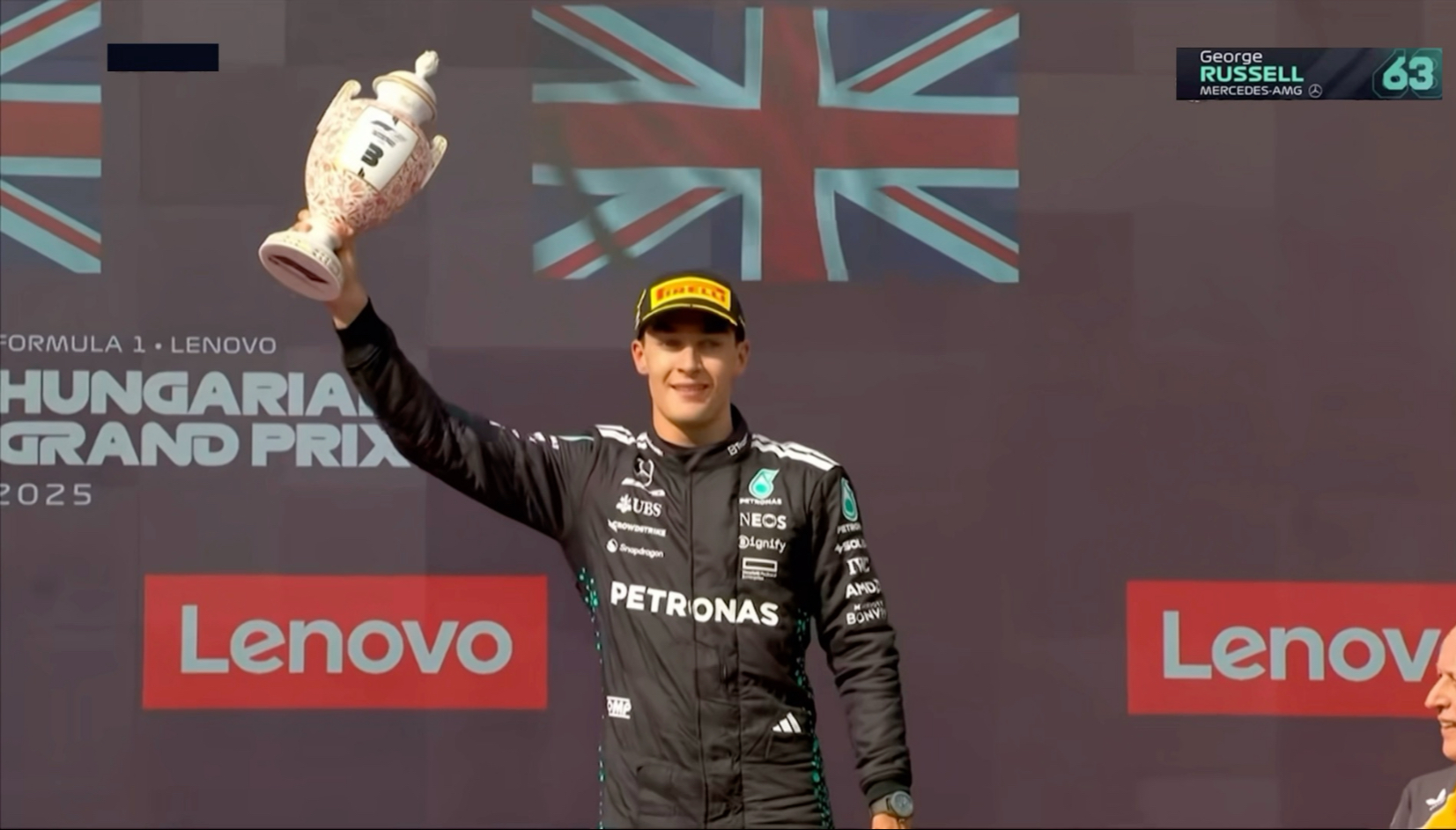 乔治拉塞尔 领奖台 — 2025匈牙利
