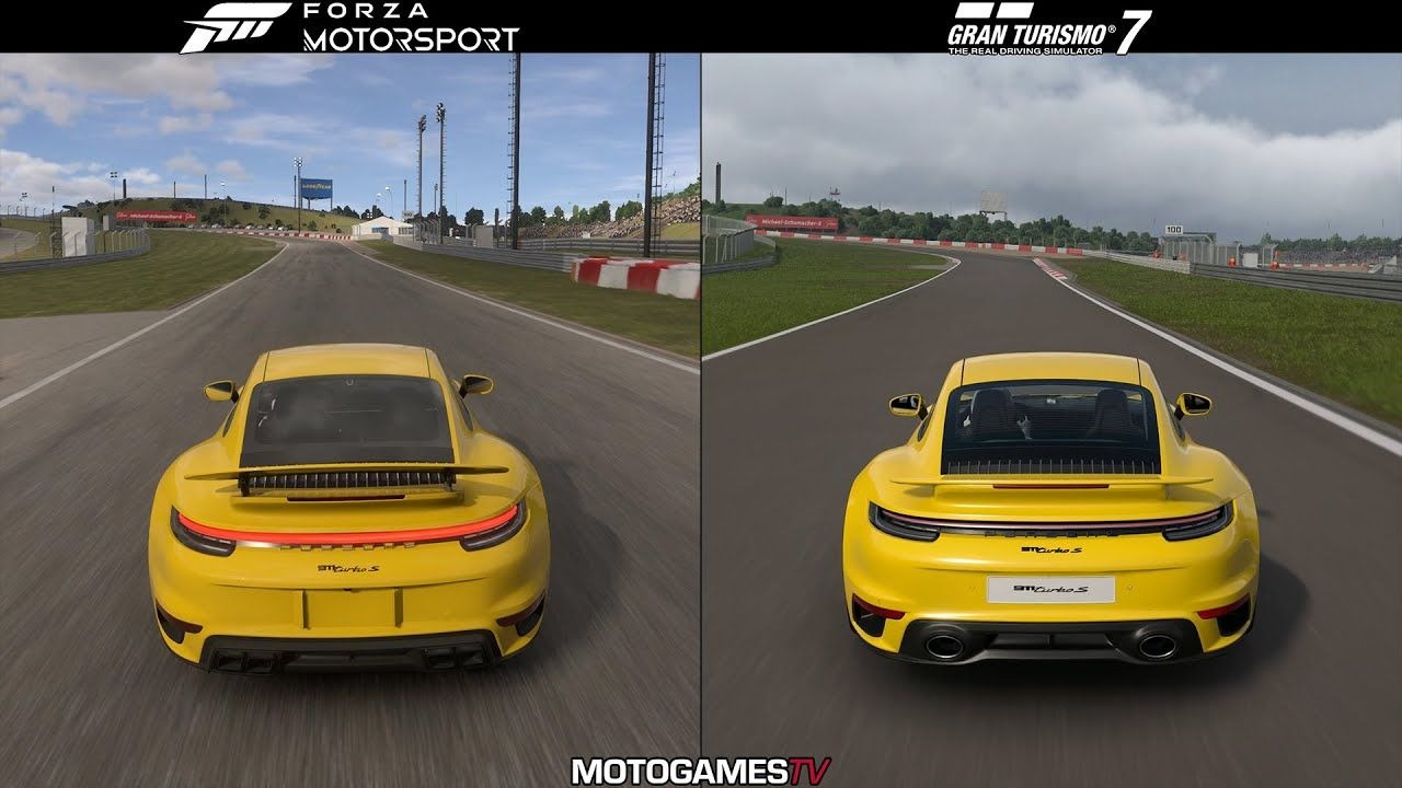 极限竞速 vs GT赛车7 - Porsche 911 Turbo S (992) 对比