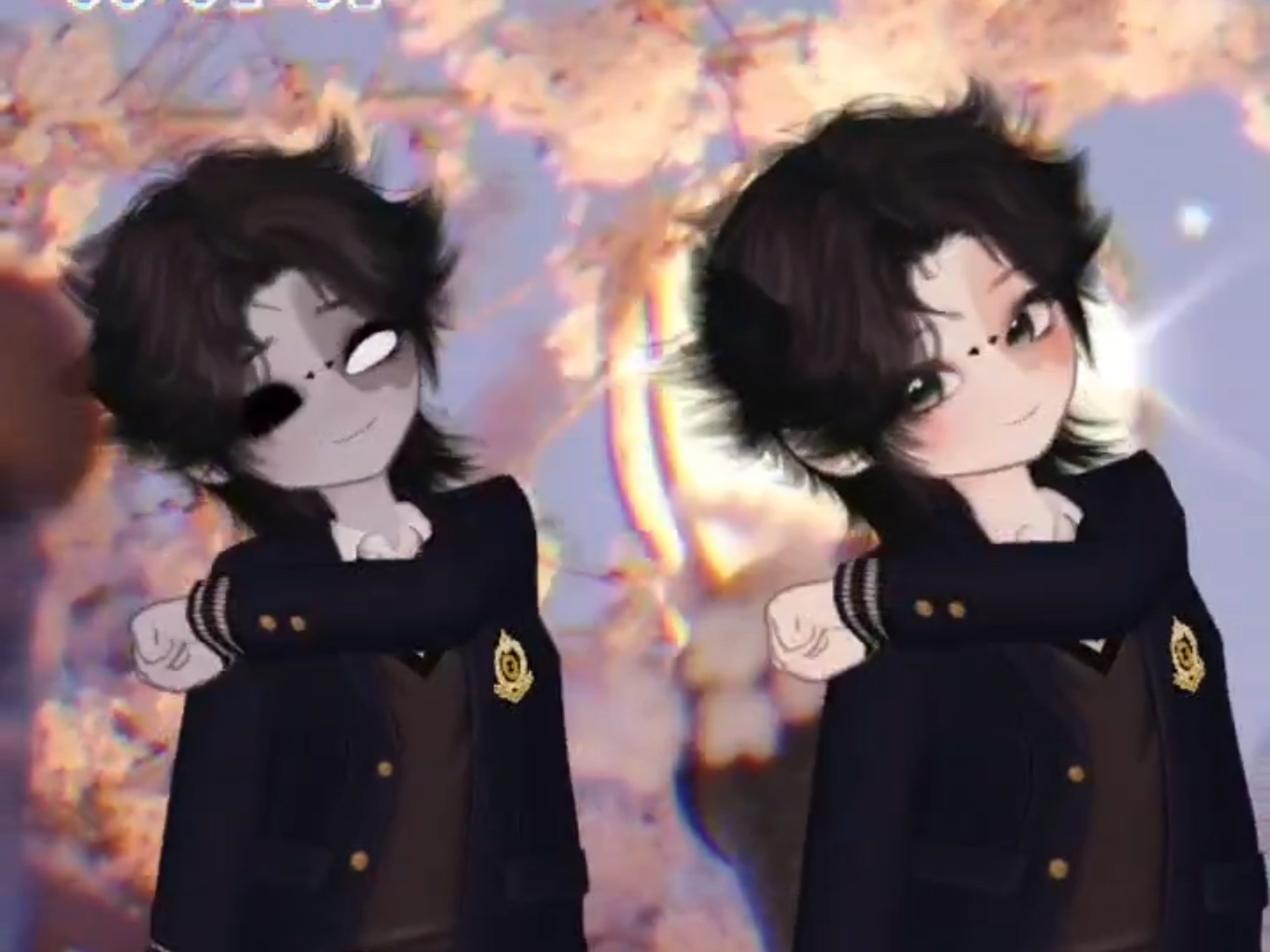 一起上学的两只萌物