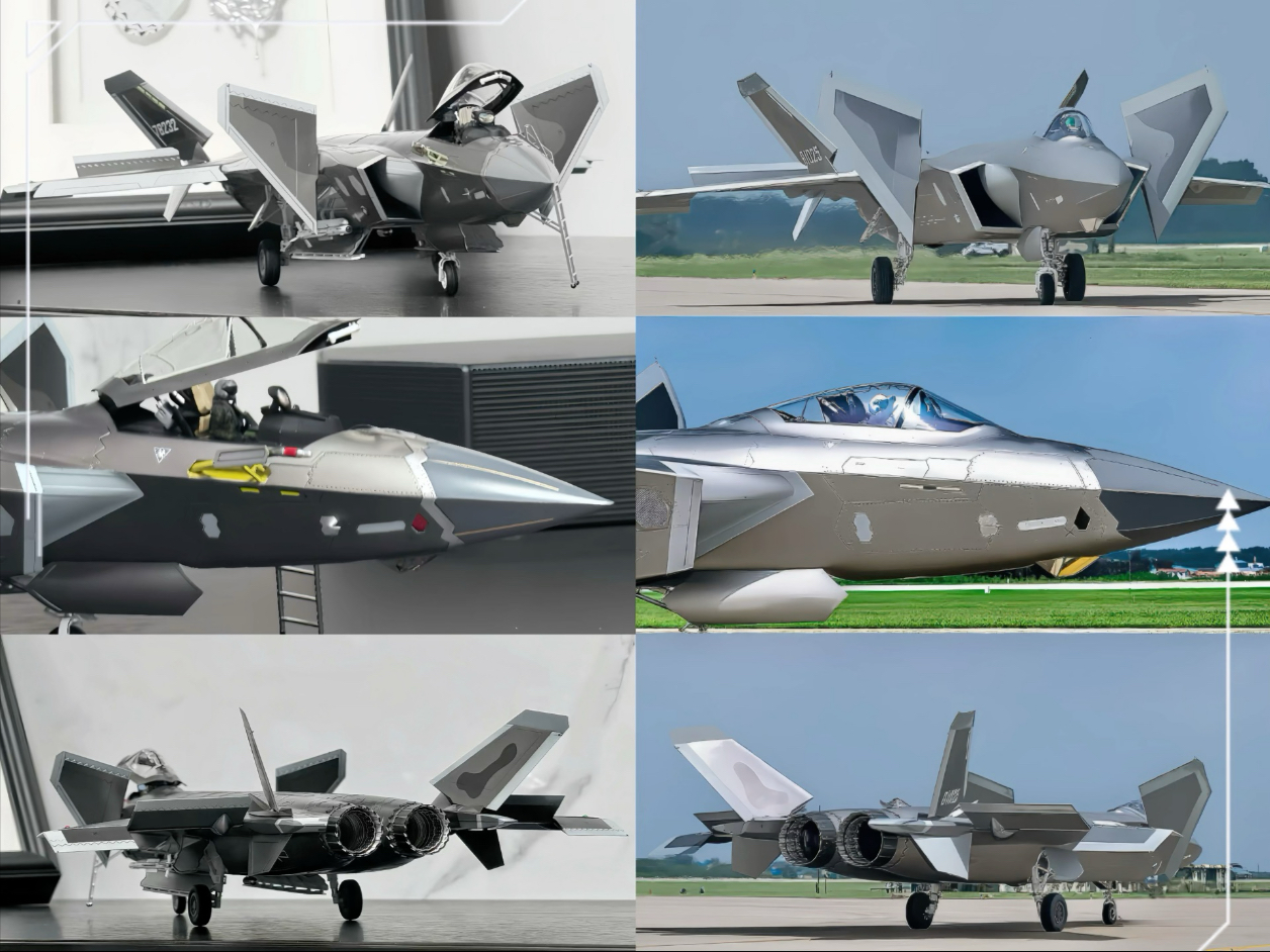共和国利剑八翼天使歼20模型欣赏（MENG模型1/48 J20版件）总体来