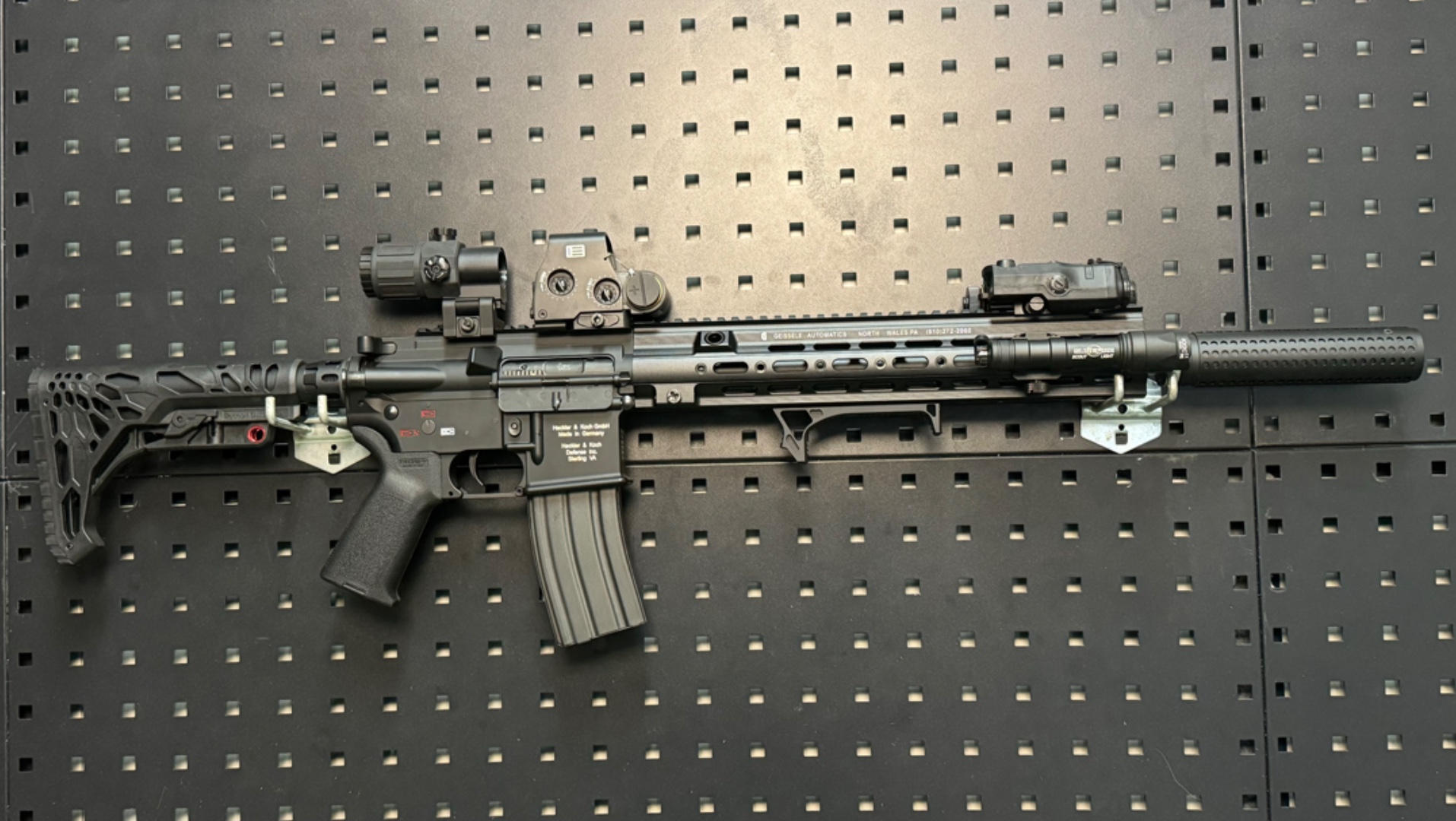 【黑色HK416+LDT金属机匣+金属火控波箱+金属14寸SMR鱼骨+金