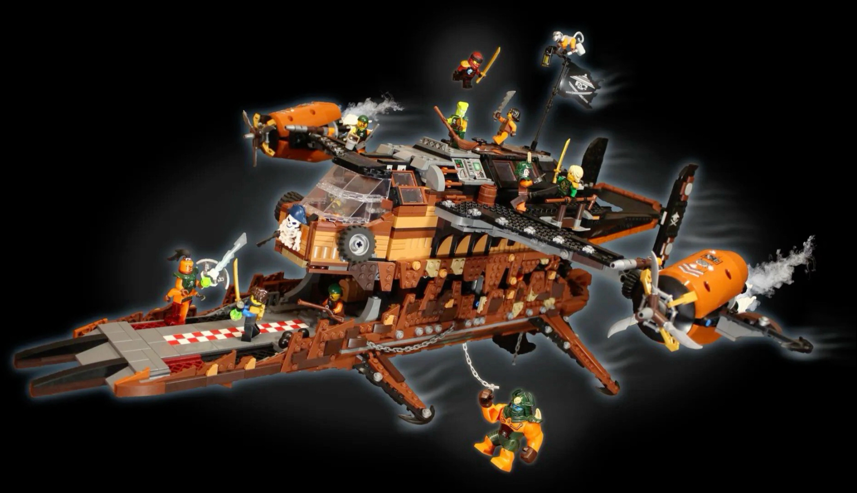 乐高幻影忍者厄运保垒号moc部分正品正低价出售中，闲鱼（青铜萝