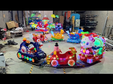 赶庙会摆摊火爆游乐设备儿童电动轨道小火车无轨火车网红观光