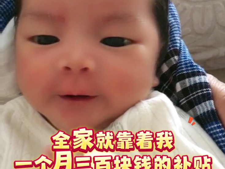全家就靠着我一个月三百块钱的育儿补贴