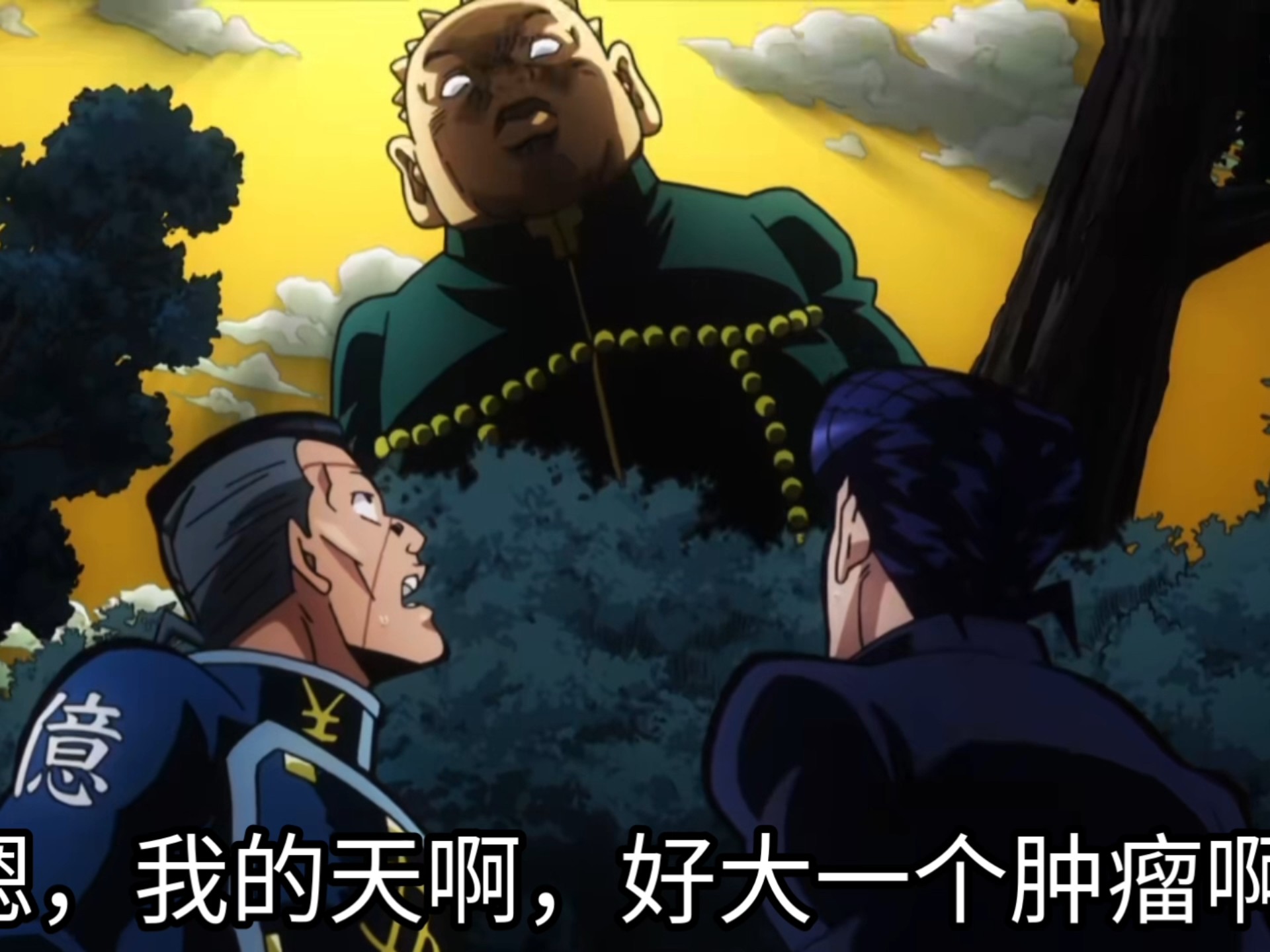 牛排头在野外发现大肿瘤