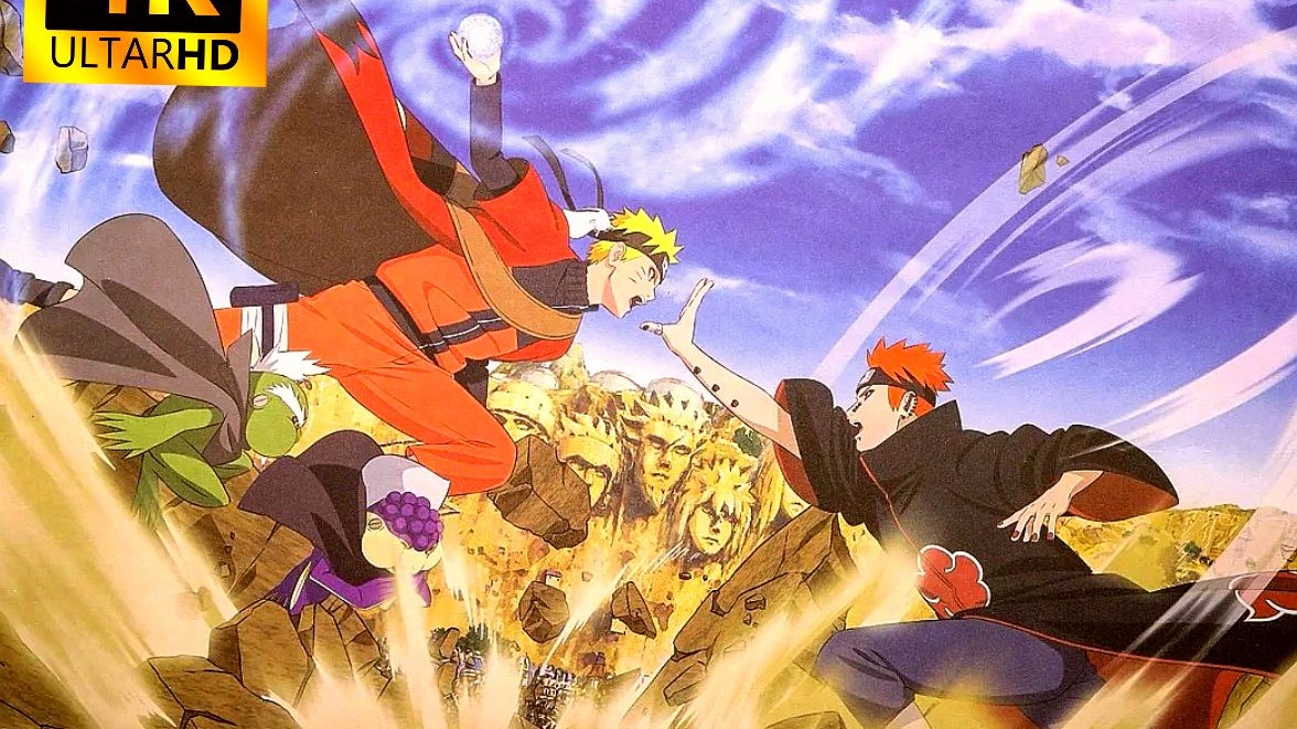 【4K/60帧】“剪掉多余对话”鸣人VS佩恩六道！都说佩恩之后无