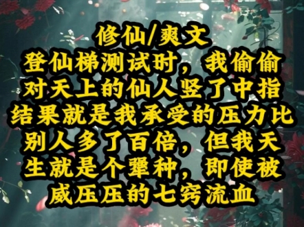登仙梯测试时，我偷偷对天上的仙人竖了中指，结果就是我承受的压