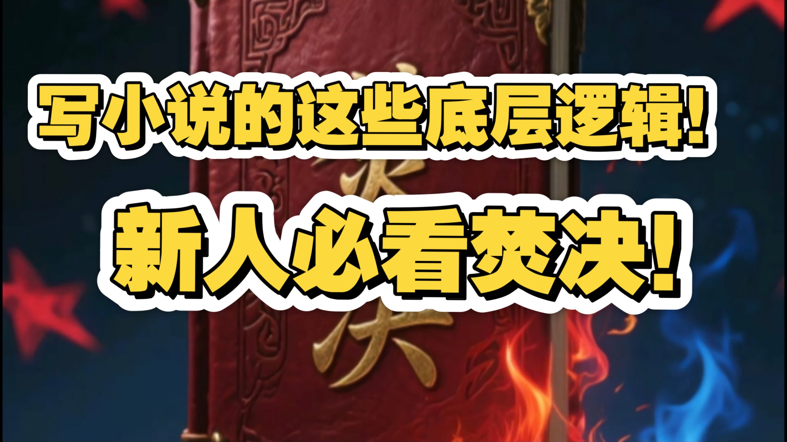 新人必看焚决，写小说的这些底层逻辑你都知道吗？？？