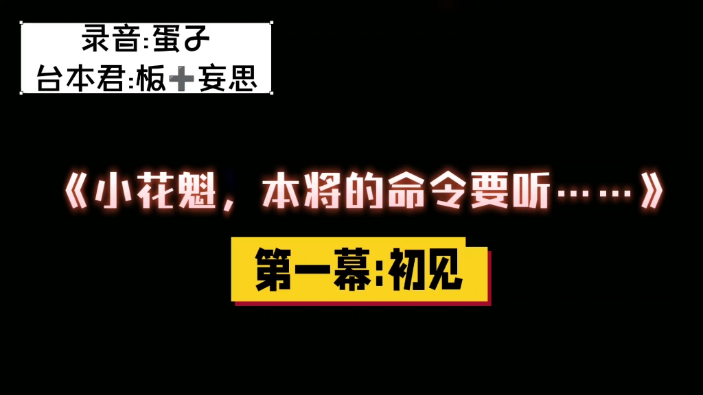四爱4i/男性向音声/《小花魁，本将的命令要听……第一章:初见