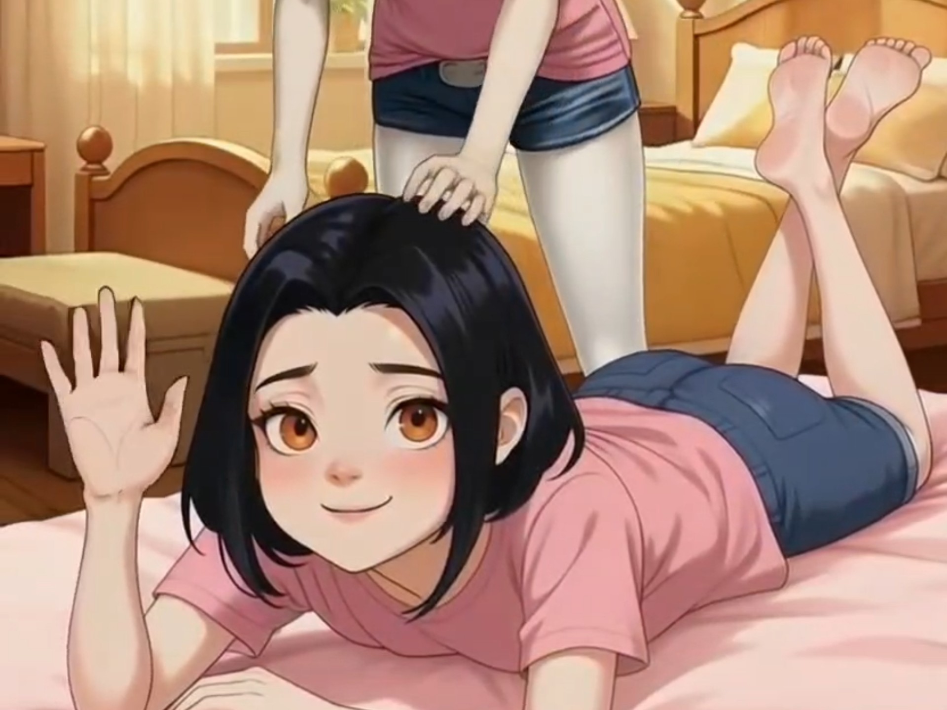 小琳:小玉来我家玩呀！