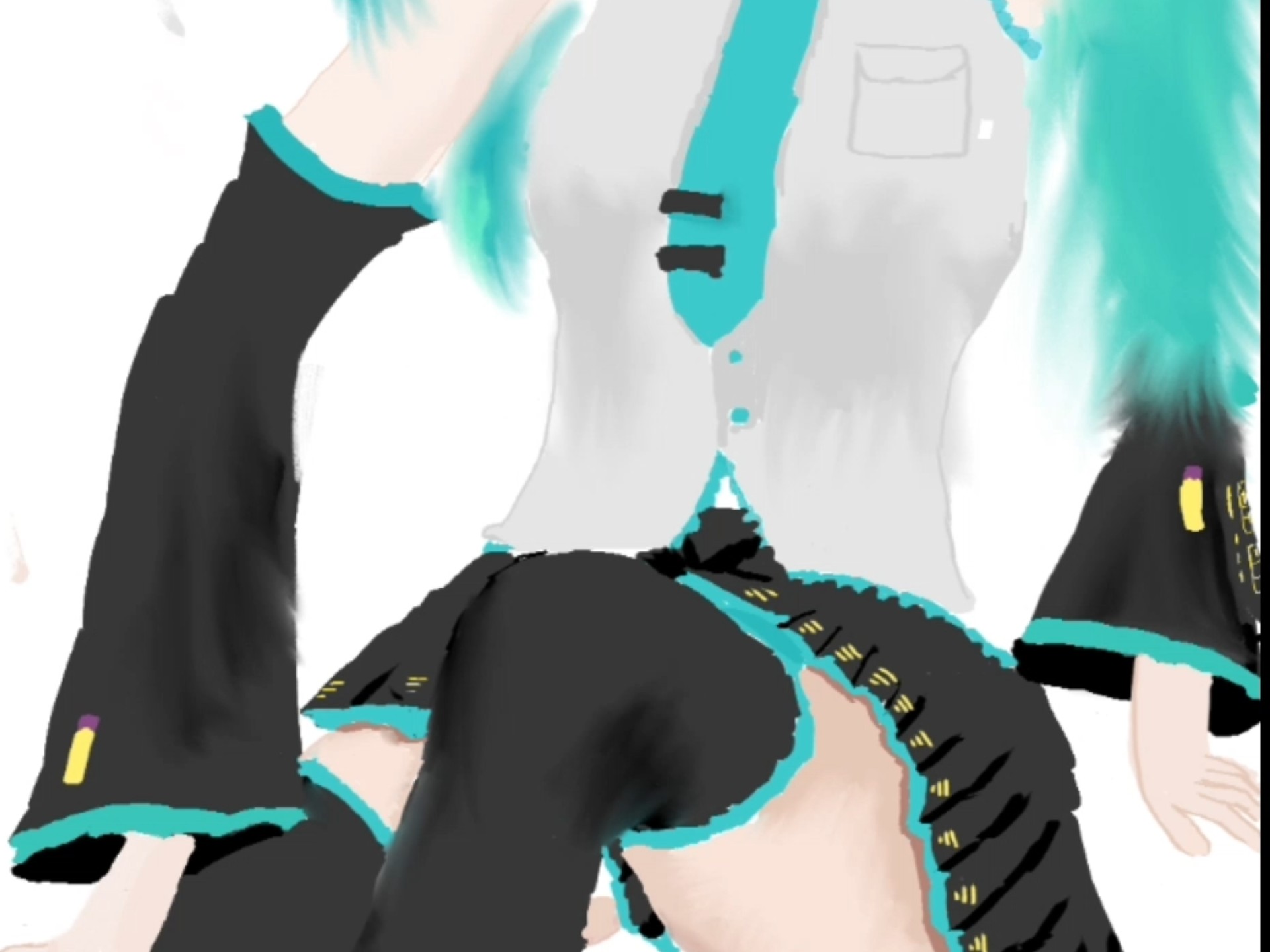 第一次画Miku