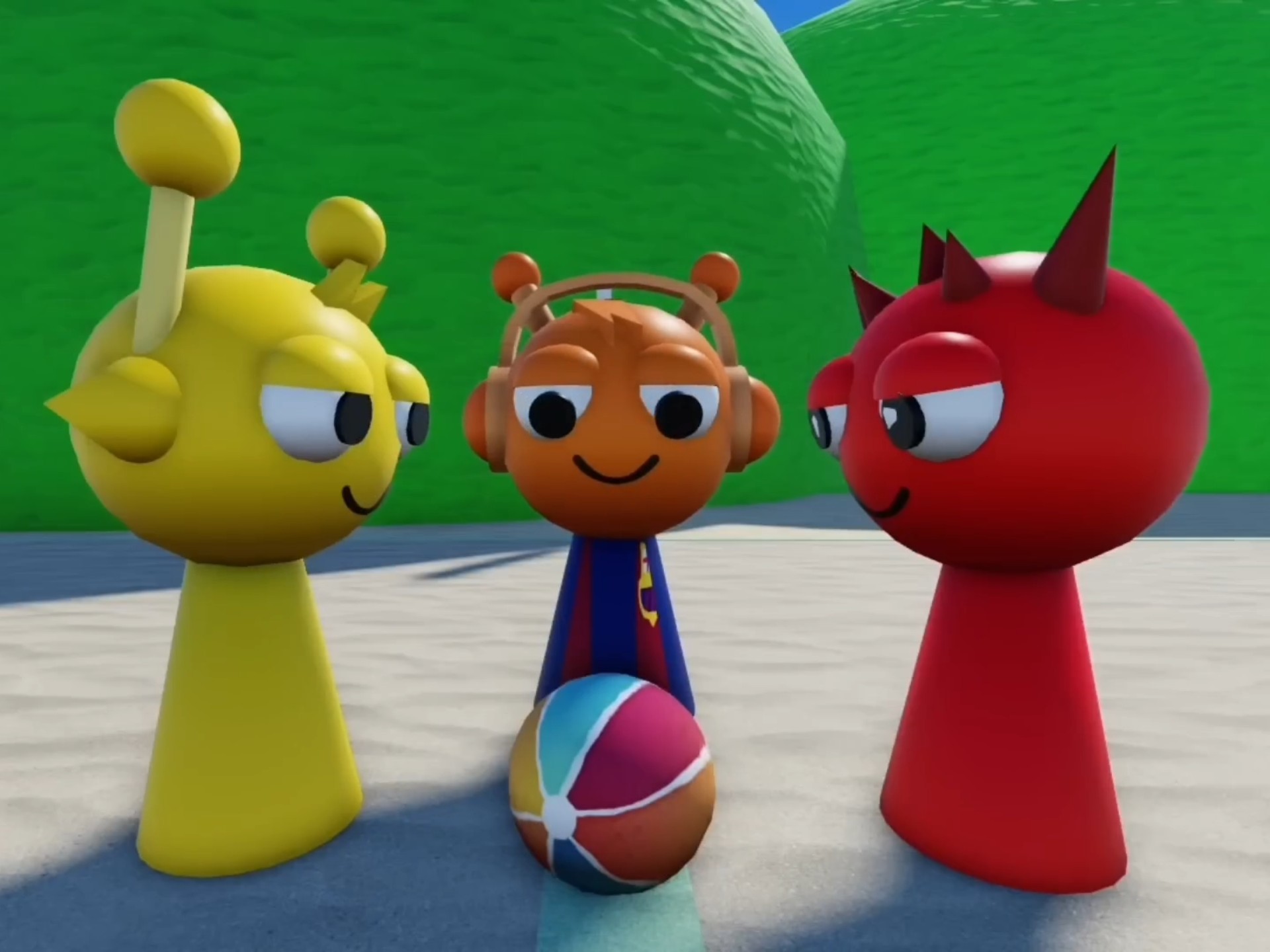 Sprunki的夏天在沙滩里丨roblox动画