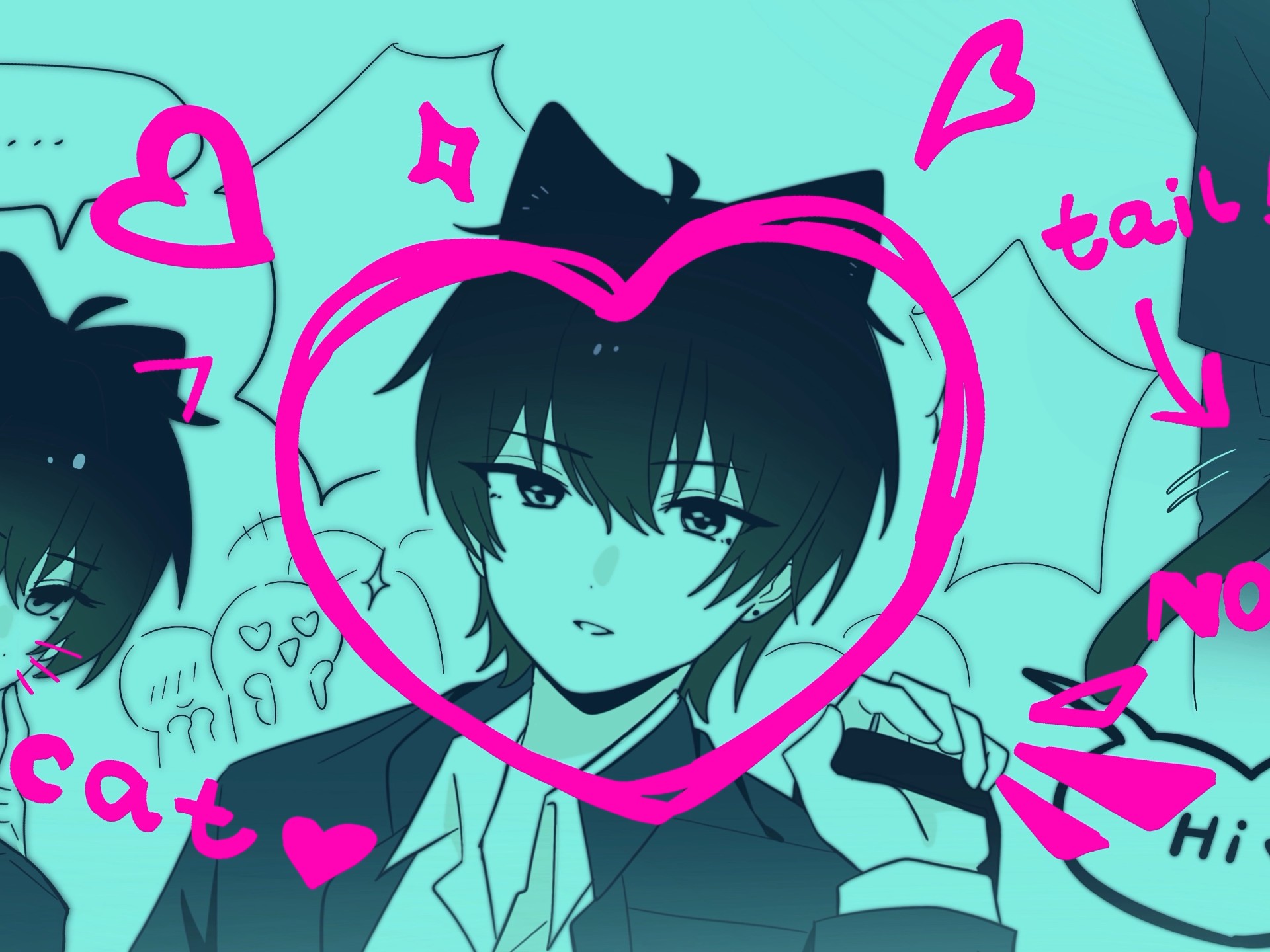 【描改动画/男漂泊者】小黑猫的kawaii kaiwai