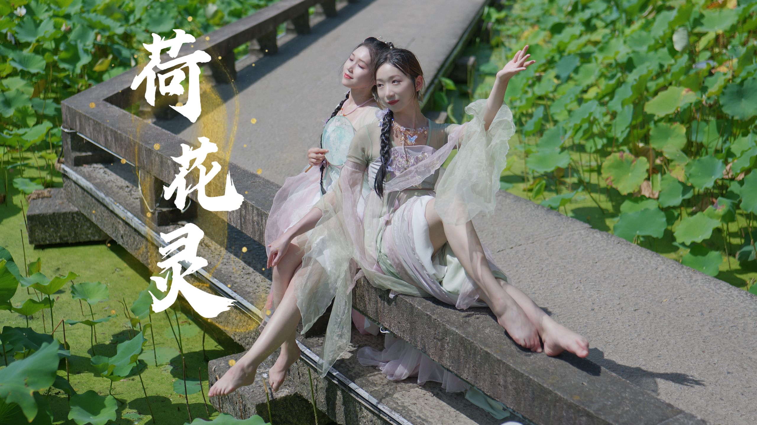 「一茎孤引绿，双影共分红」——《荷花灵》双人舞 美到窒息！