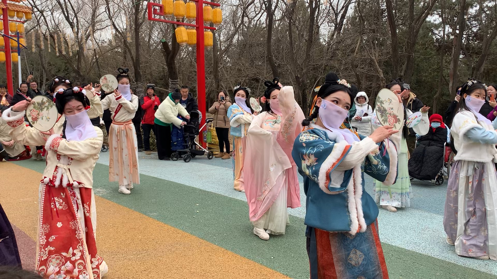 青龙湖公园庙会舞蹈表演2024.02.14（3）