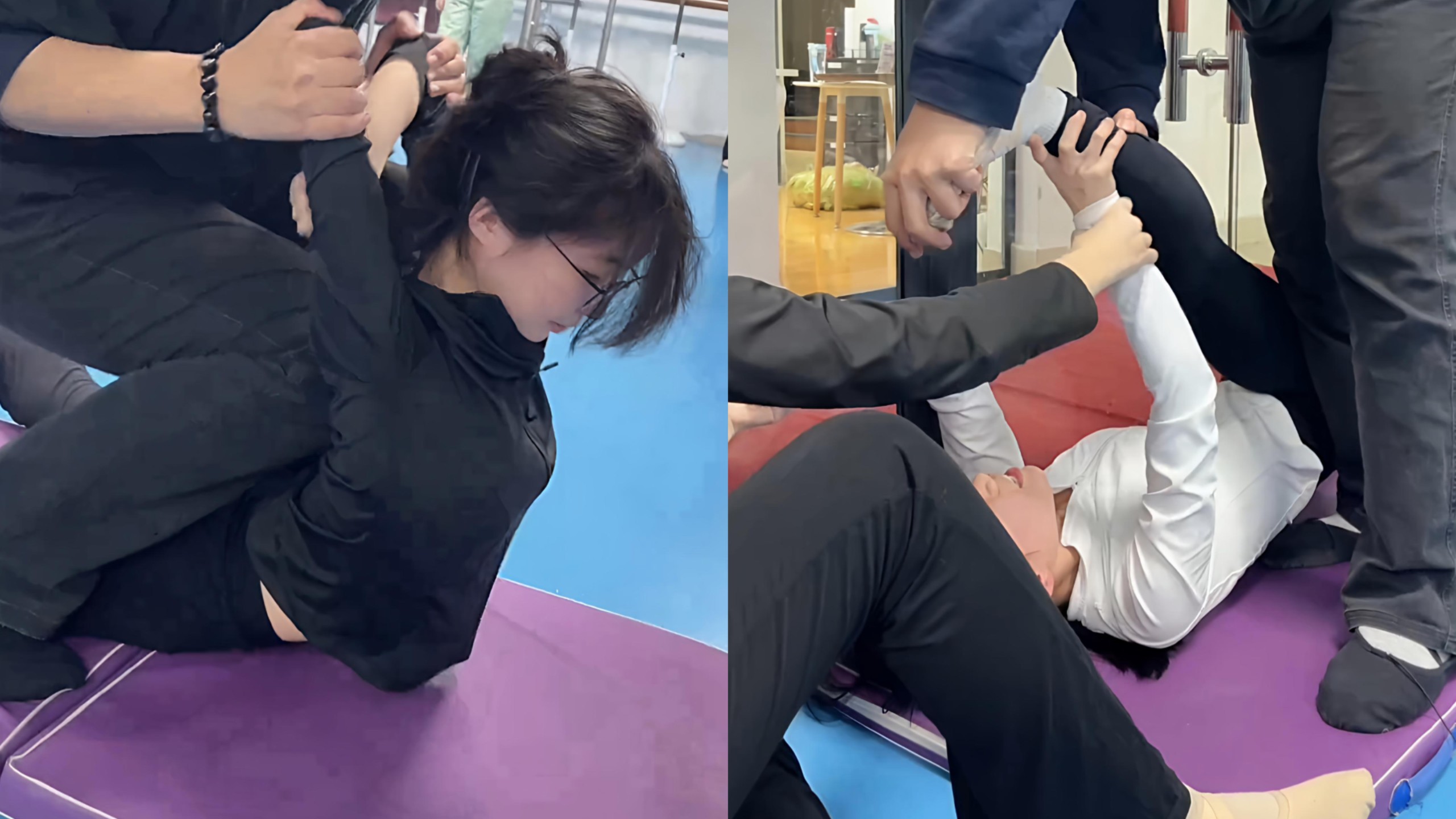 【舞蹈生】高颜值舞蹈生被动软开度训练