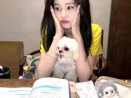 网友们，你们看，白鹿在给剧本包书皮。#白鹿