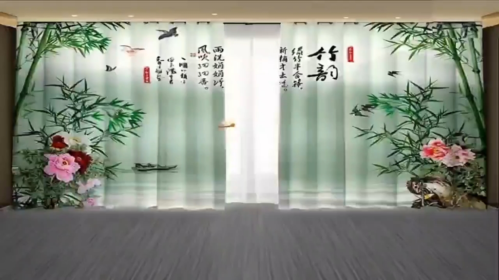 室内广场舞背景