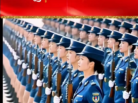 女子徒步方队操练现场#震撼画面#即梦ai@哔哩哔哩创作中心