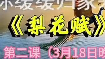 《梨花赋》马茉莉原创0318讲解2晚课
