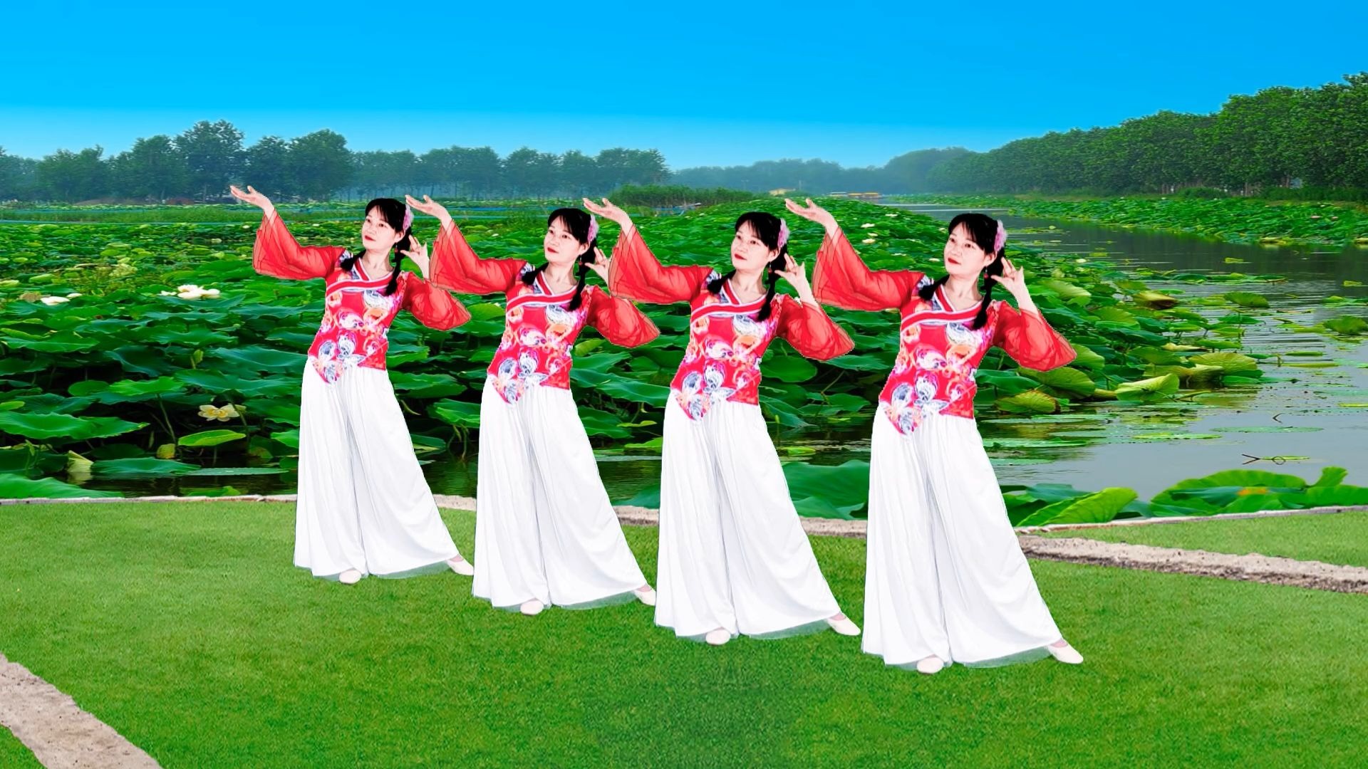 广场舞欣赏《三月美江南》甜歌美舞，好听好看又好学，轻松锻炼身