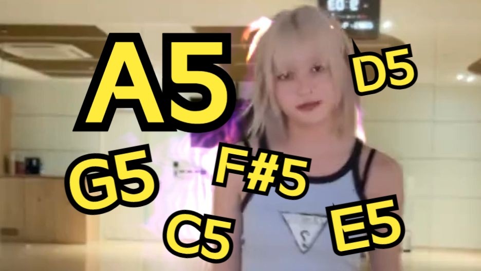 高音批发商！狂奔A5！LILY cover KPOP猎魔女团 Golden 高音标注