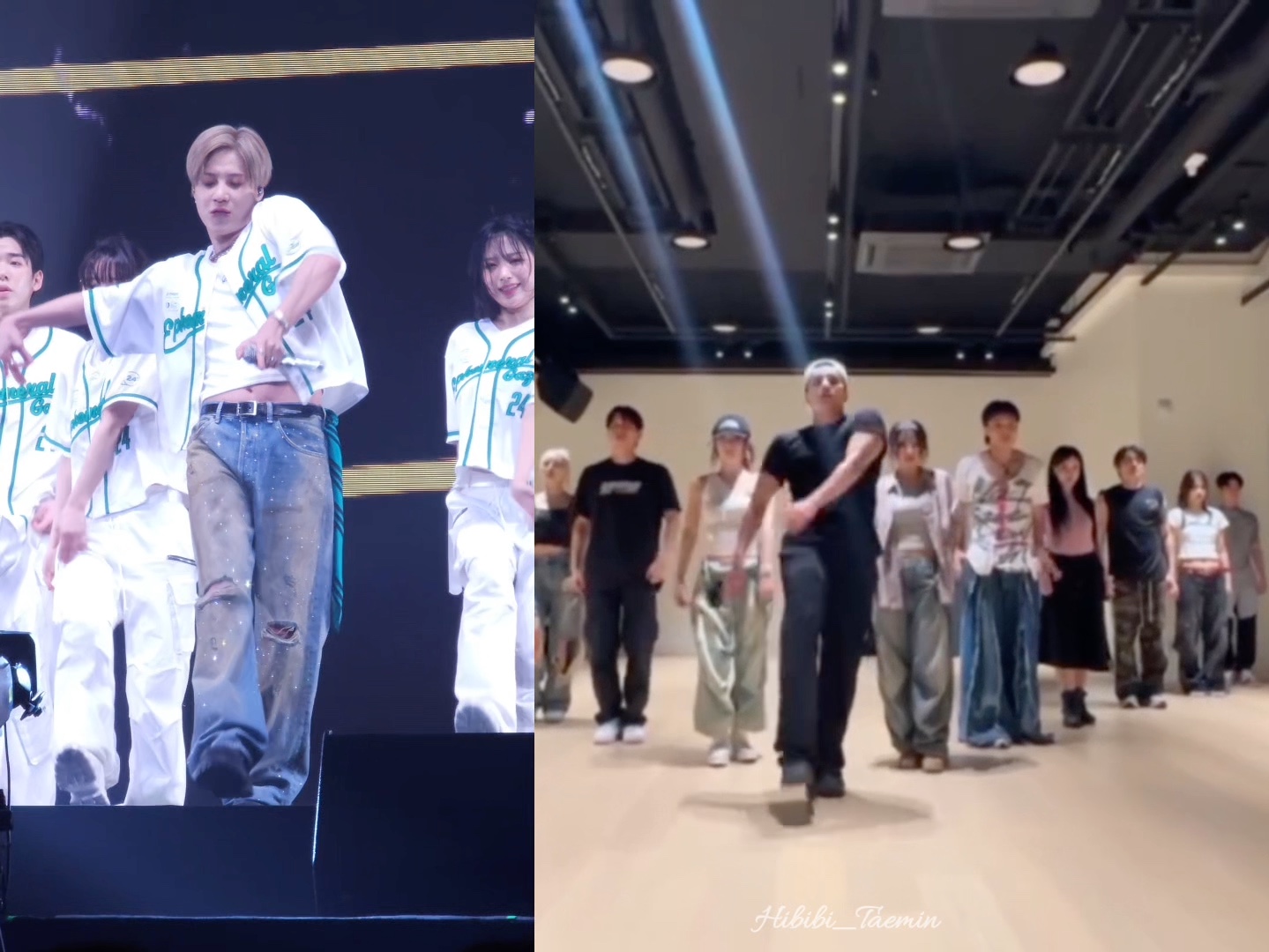 【Crush编舞同屏对比】泰民把NaNaNa的外八改成内八了，更加丝