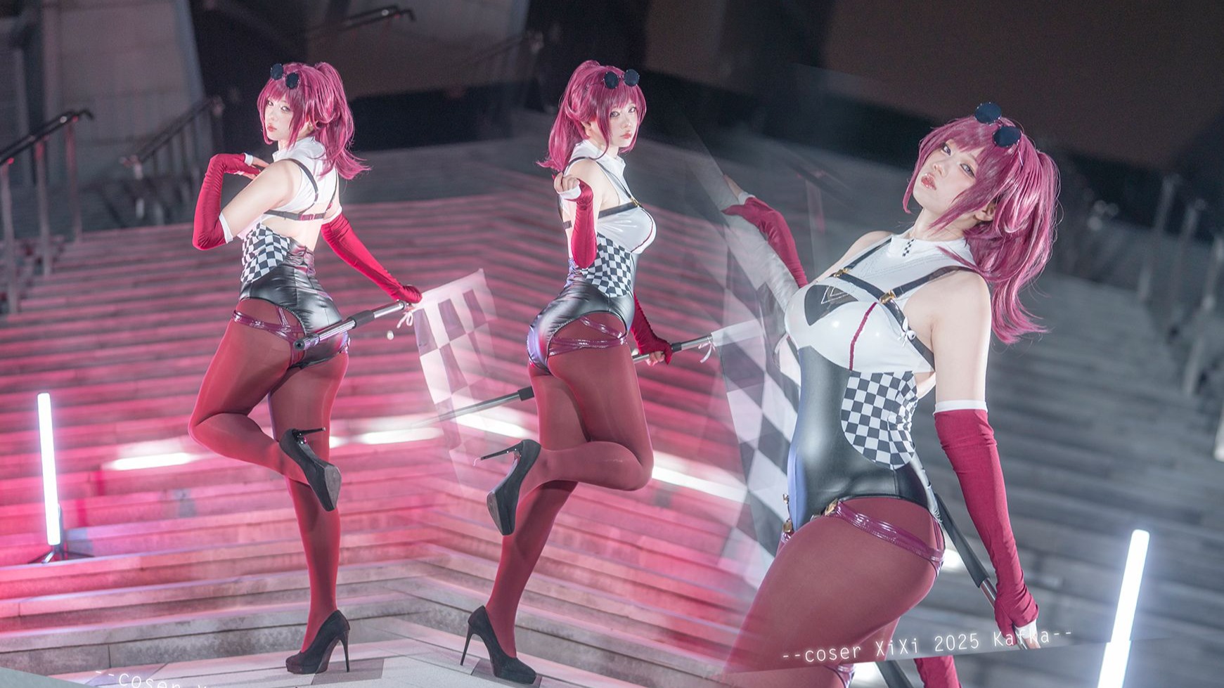 EXID❤Up&Down❤卡芙卡赛车服Cos❤一起上上下下【西西喵】