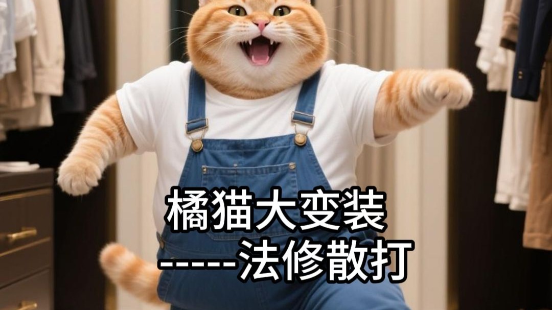胖橘猫又来法修散打了