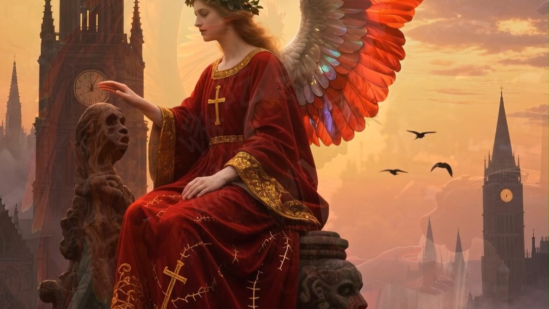 巴黎圣母院的黄昏，接住了坠落的星光—— 连天使也会累，翅膀垂