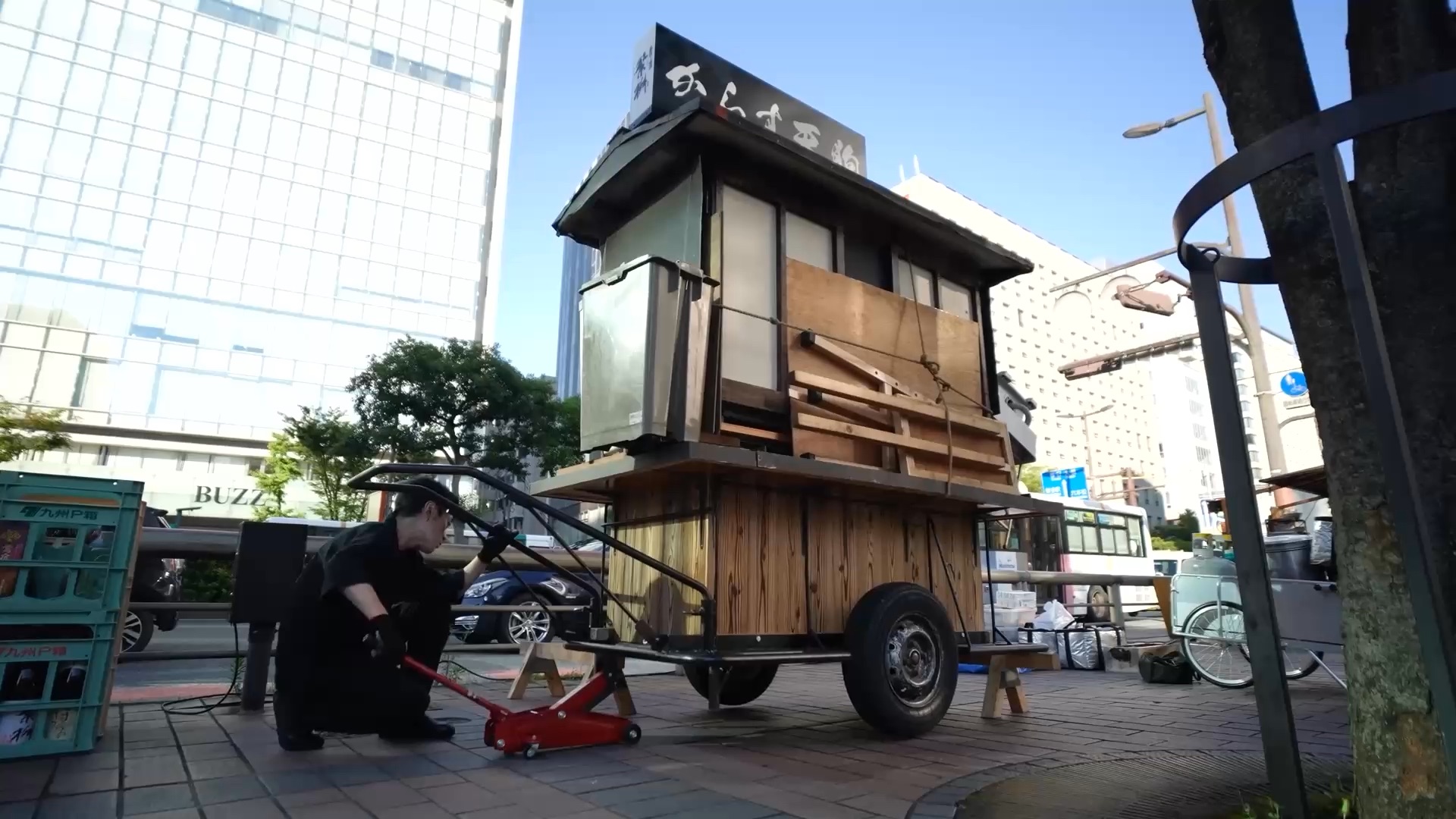 【日本街头美食】在福冈中洲·天神新开业的手艺人小吃摊，海鳗