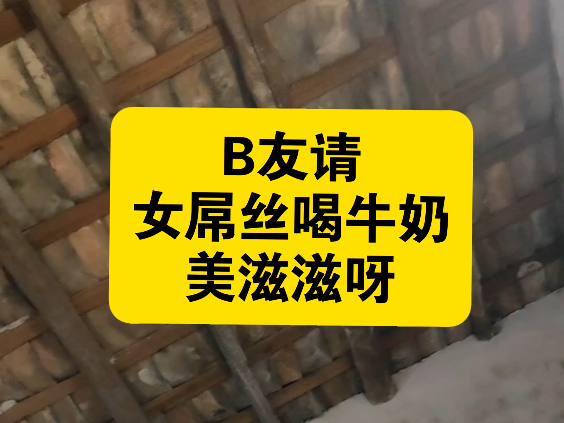 B友请女屌丝喝牛奶，美滋滋呀