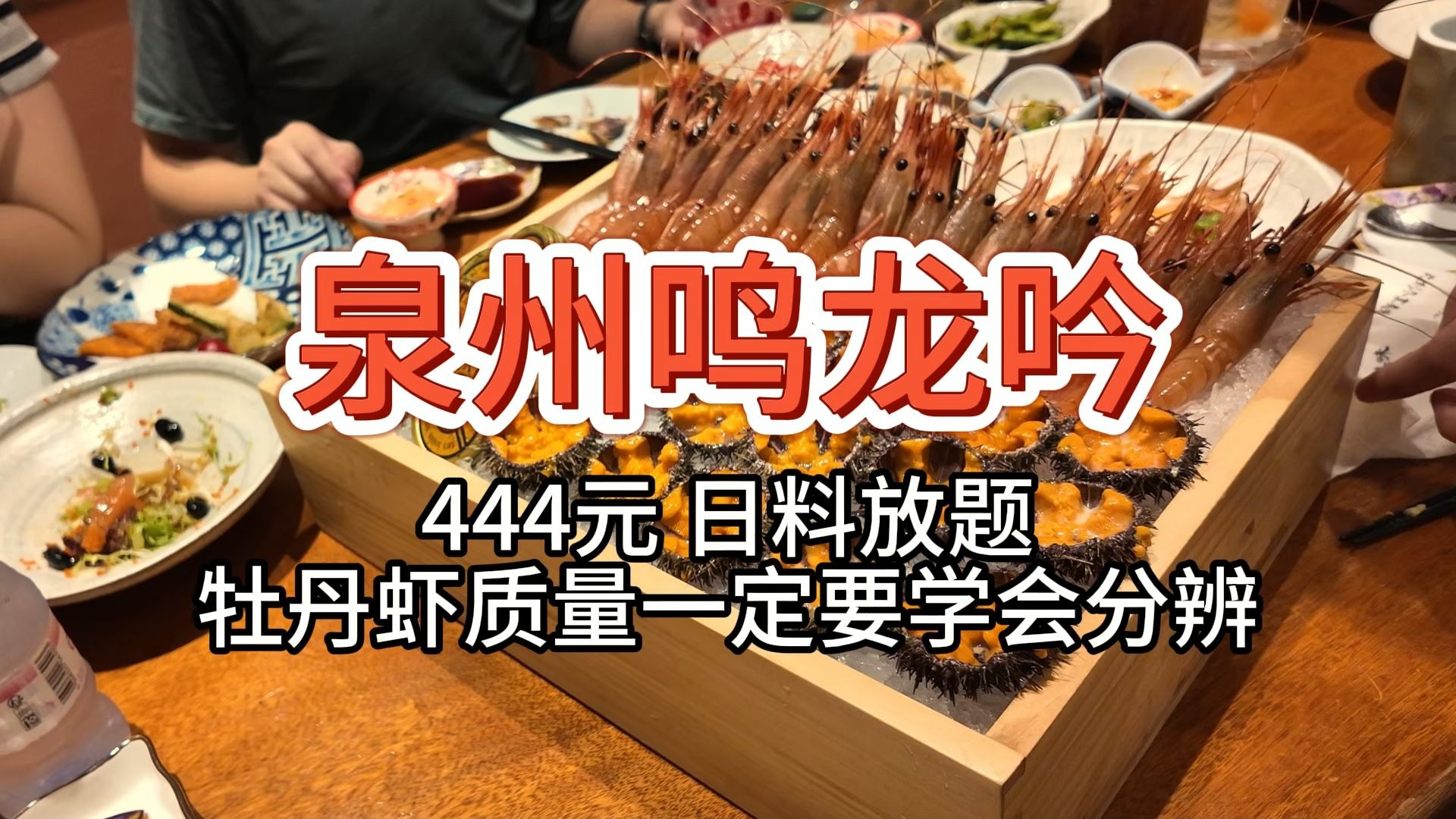 【泉州鸣龙吟日料放题】444元 牡丹虾质量一定要学会分辨