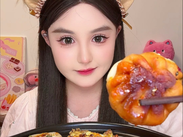 新疆炒米粉、鲜肉生煎包