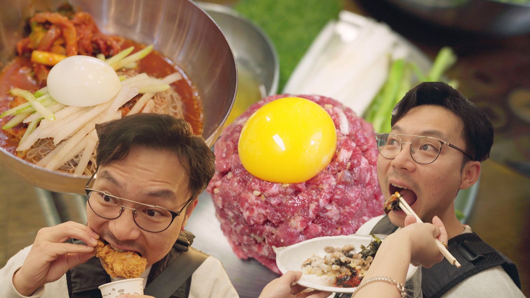 在首尔吃了生牛肉拌饭和章鱼，我觉得最好吃的还是炸鸡！