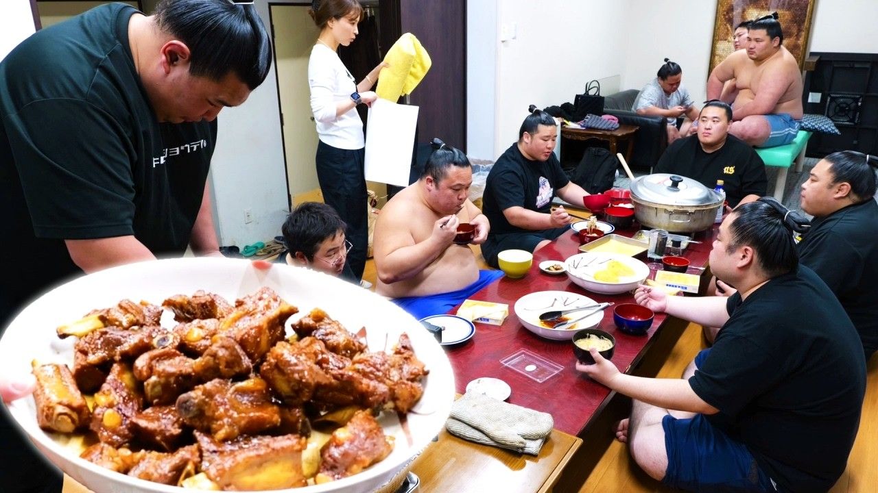 【相扑】相扑力士做的排骨&入口即化海胆蒸蛋【相扑饭】【立