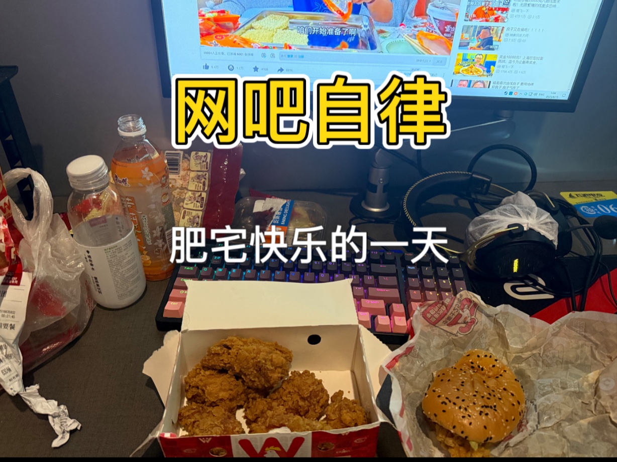 网瘾少年独居的日常，睡醒去网吧通宵，点个炸鸡汉堡吃，无人打扰的