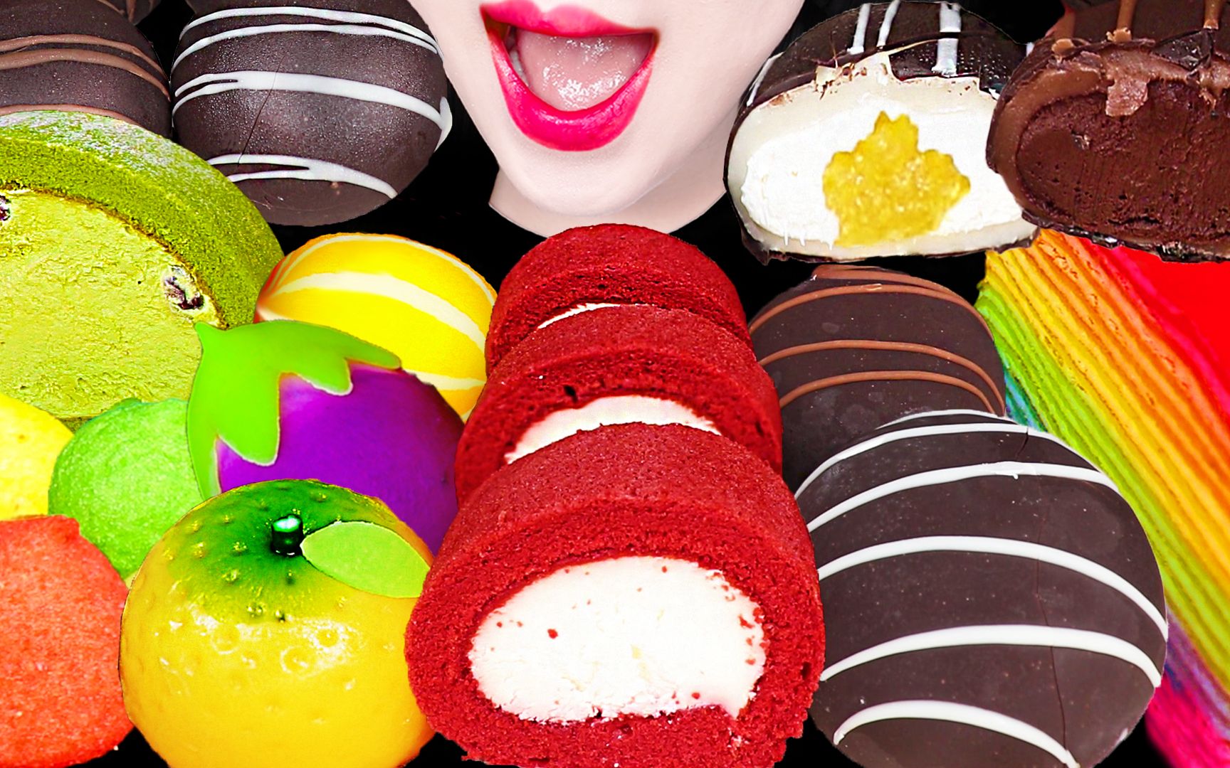 Jane ASMR MOCHI CAKE DESSERT EATING