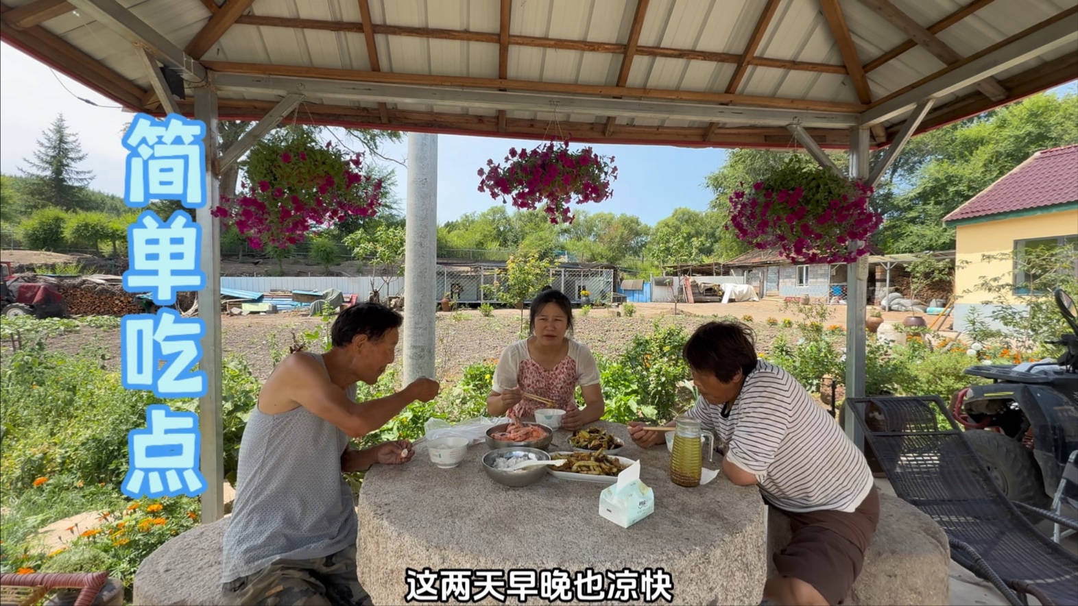 东北农村姑娘，买了一挂车黑木耳，一小把能泡一盆，软糯筋道真好吃