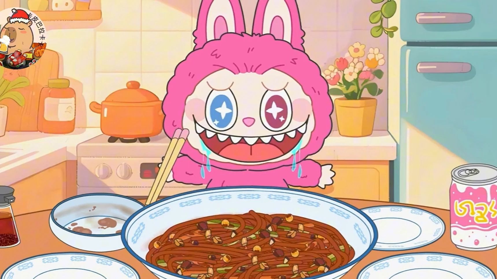 【LABUBU】老北京炸酱面 可把孩子馋坏了！