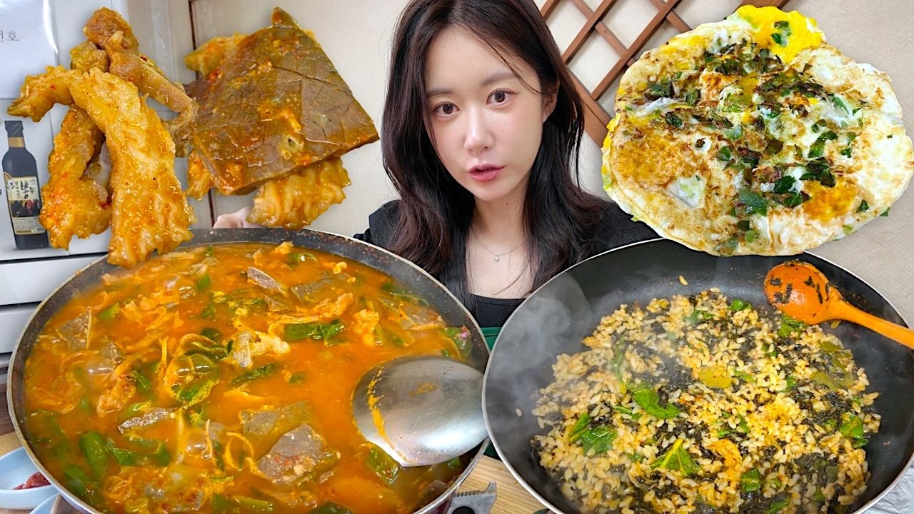 [ONHWA] 牛肺 + 牛皮汤 咀嚼音!