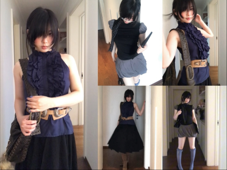ootd*静谧的蓝黑
