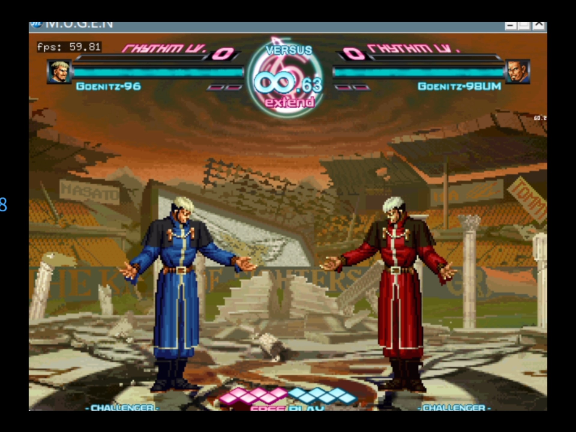 【MUGEN】96高尼茨 VS 98um高尼茨