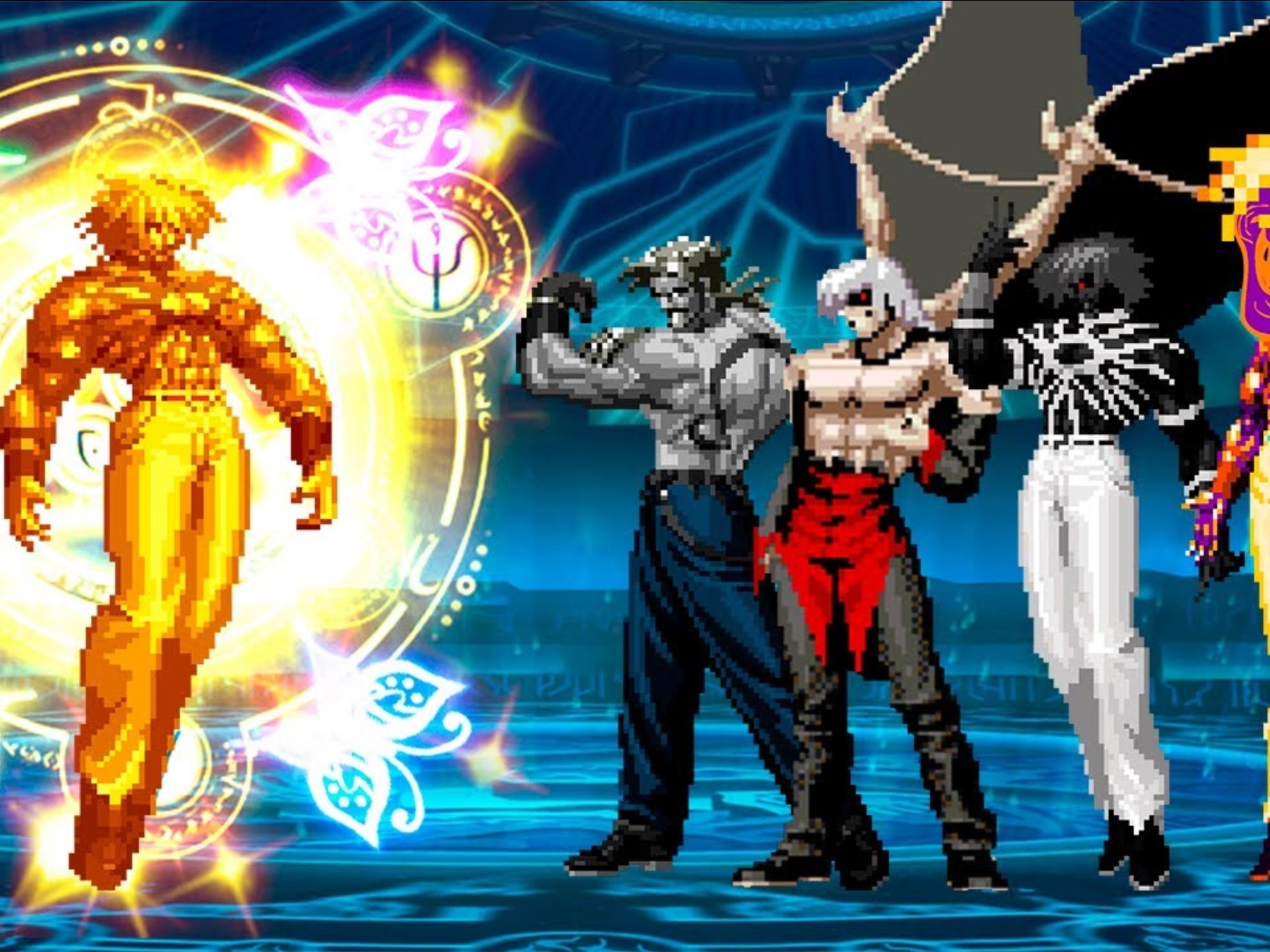 【MUGEN】黄金大蛇 VS 超级BOSS队