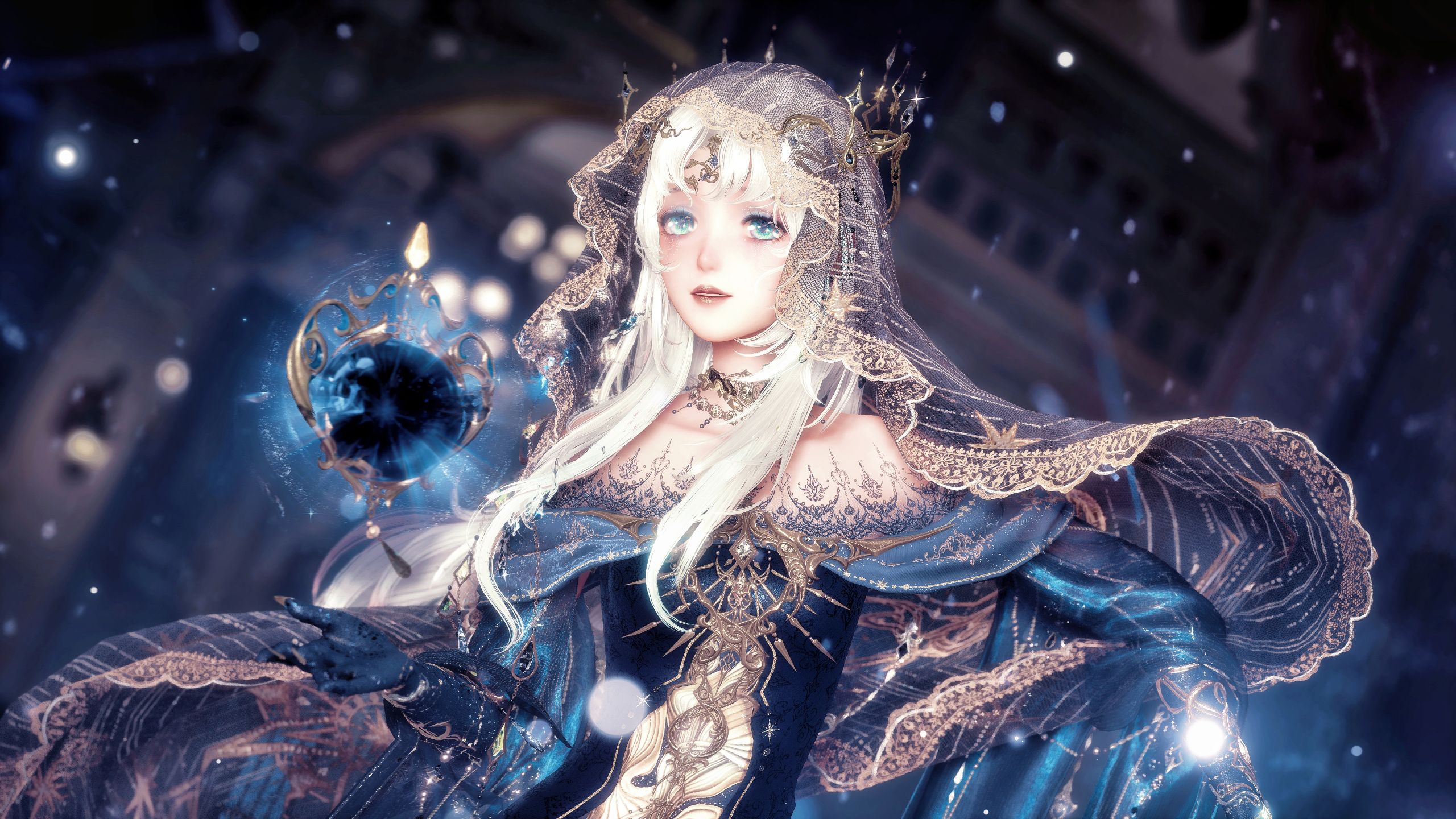 【无限暖暖】占星师✨｜蛇女+辉月头纱还是太权威了！！
