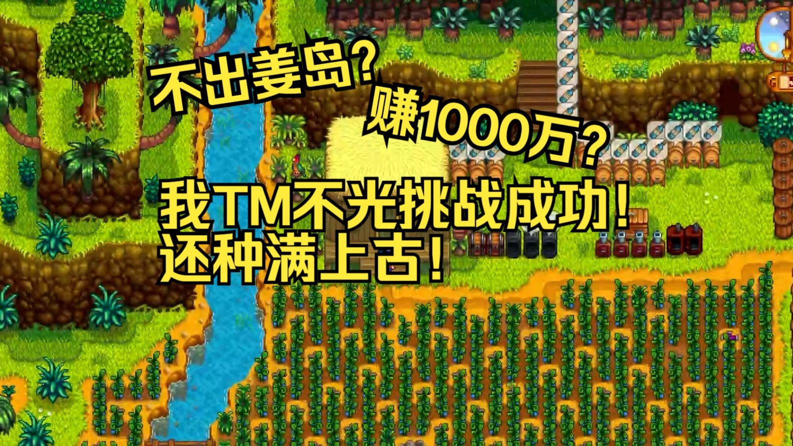 【星露谷物语】不出姜岛赚1000万挑战成功！