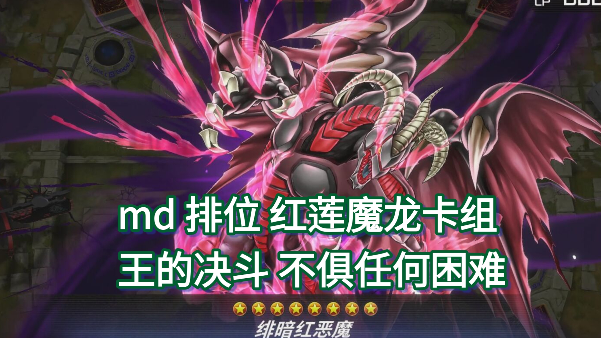 md 排位 红莲魔龙卡组 王的决斗 不俱任何困难